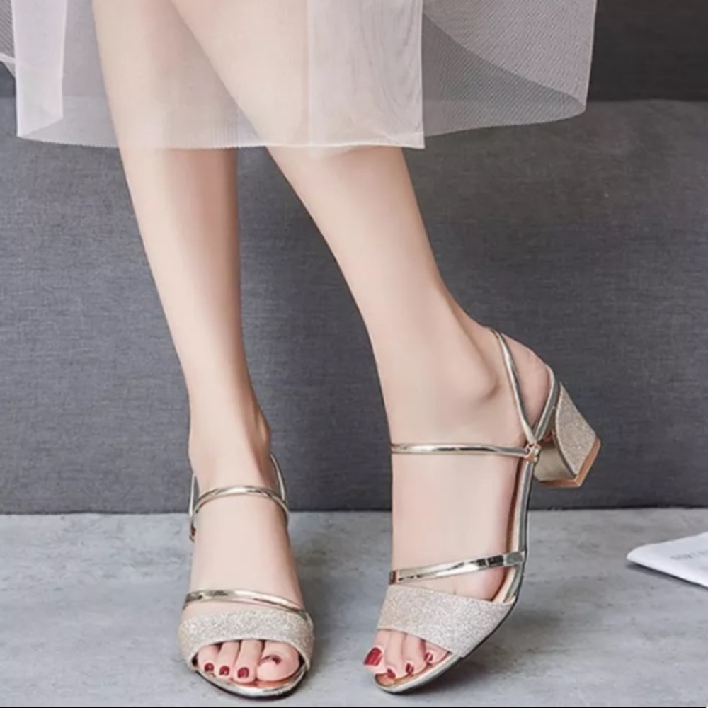🆕 Chunky Heel Slingbacks Red bottom Sandals